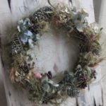 ドライフラワーリース ボード仕立て ¥8,000~